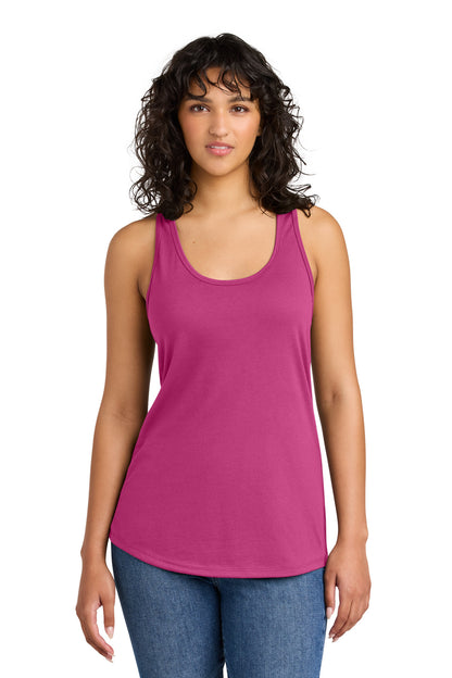 Front View of Raspberry Next Level Apparel Women's Ideal Racerback Tank NL1533 plain