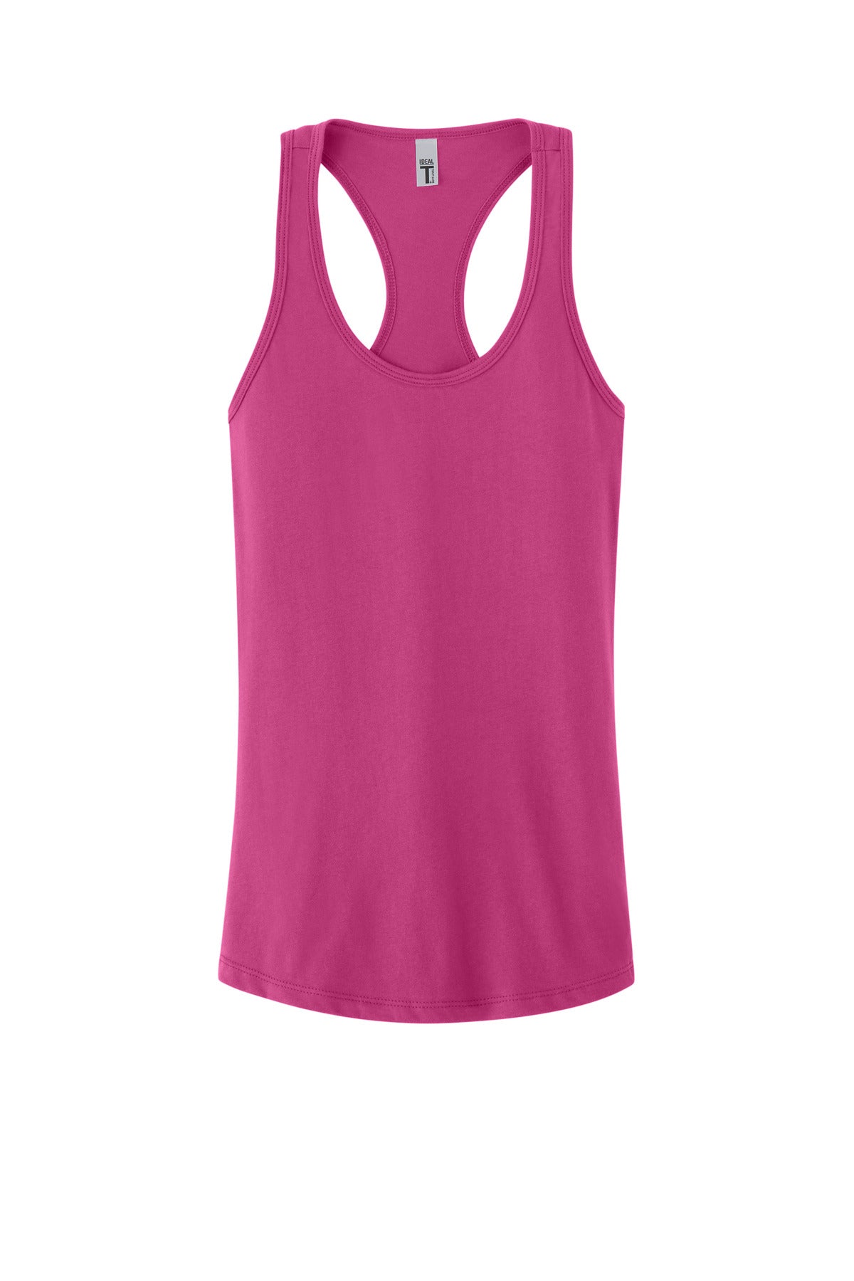 Front View of Raspberry Next Level Apparel Women's Ideal Racerback Tank NL1533 plain