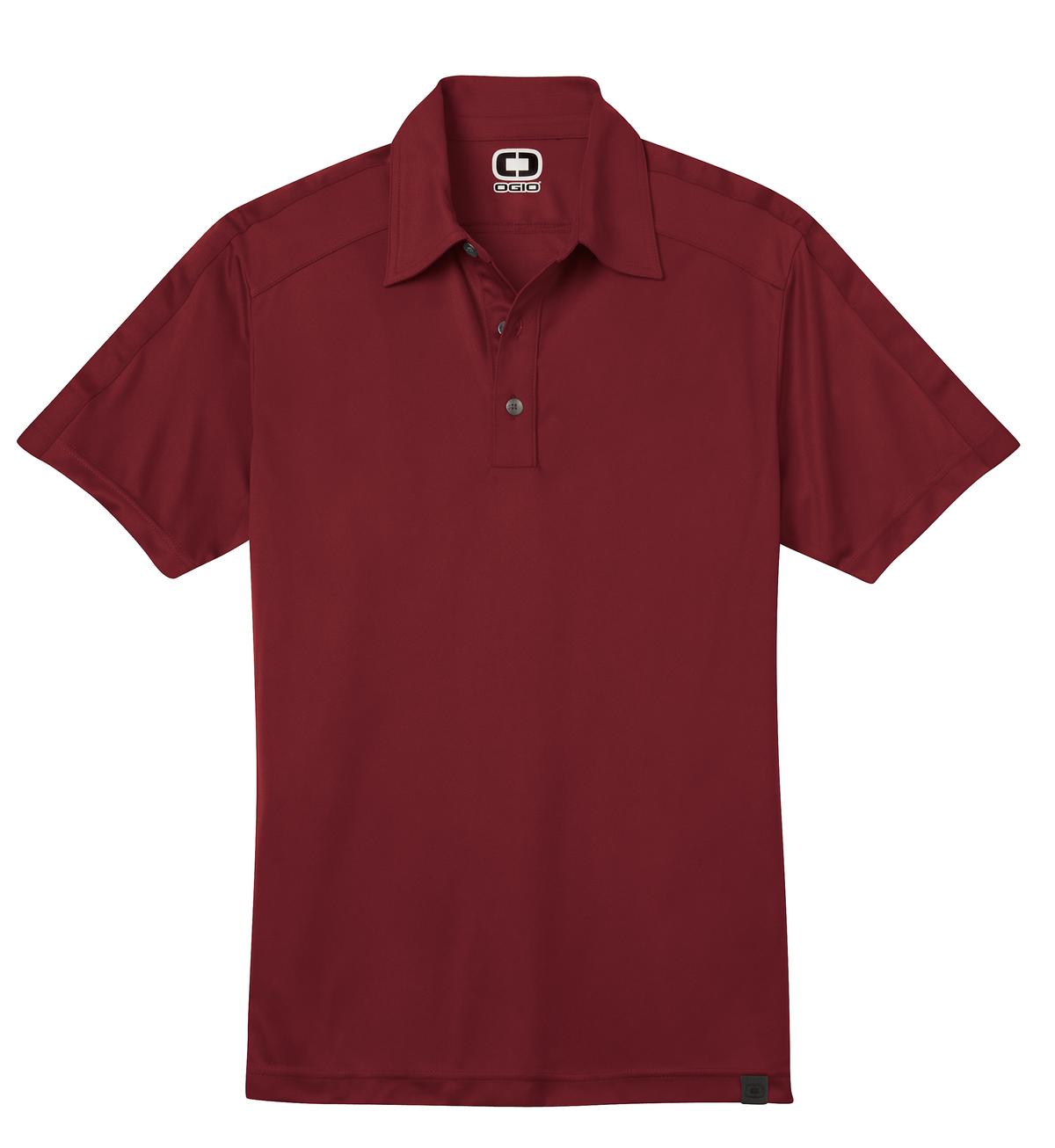 Front View of Rebel Red OGIO - Hybrid Polo. OG109 plain