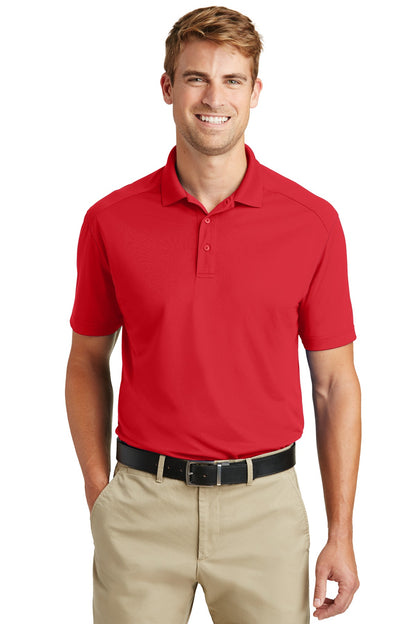 Front View of Red CornerStone Select Lightweight Snag-Proof Polo. CS418 plain