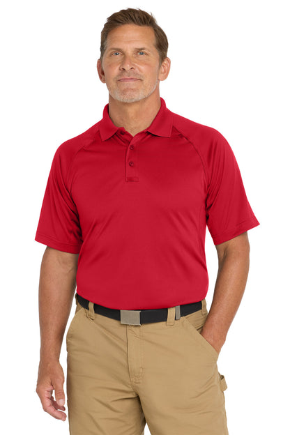 Front View of Red CornerStone - Select Snag-Proof Tactical Polo. CS410 plain