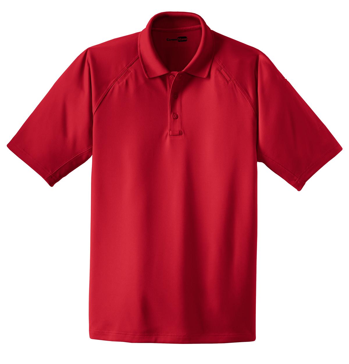 Front View of Red CornerStone - Select Snag-Proof Tactical Polo. CS410 plain
