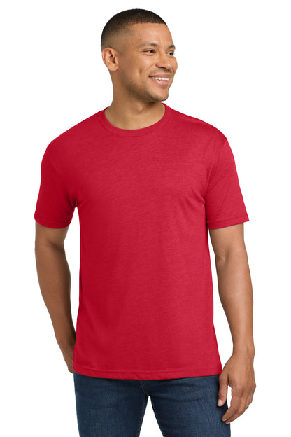 Front View of Red Next Level Apparel Adult Tri-Blend Tee. NL6010 plain