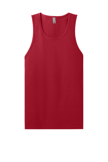Front View of Red Next Level Apparel Cotton Muscle Tank NL3633 plain