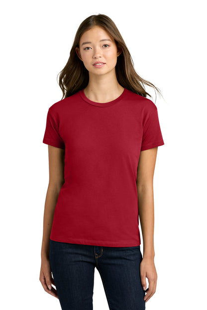 Front View of Red Next Level Apparel Women's Cotton Relaxed Tee NL3910 plain