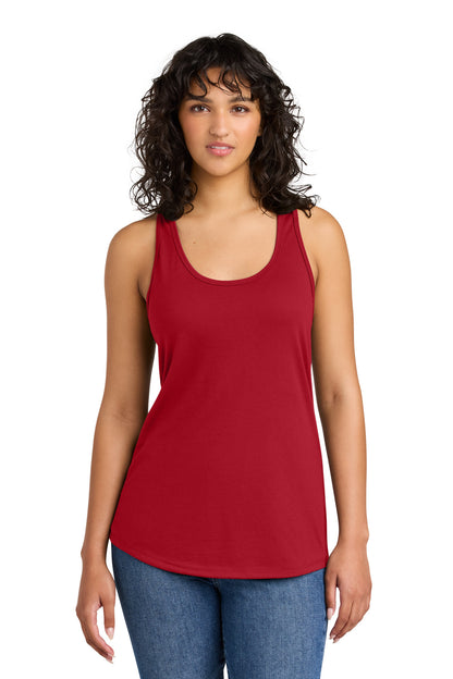 Front View of Red Next Level Apparel Women's Ideal Racerback Tank NL1533 plain