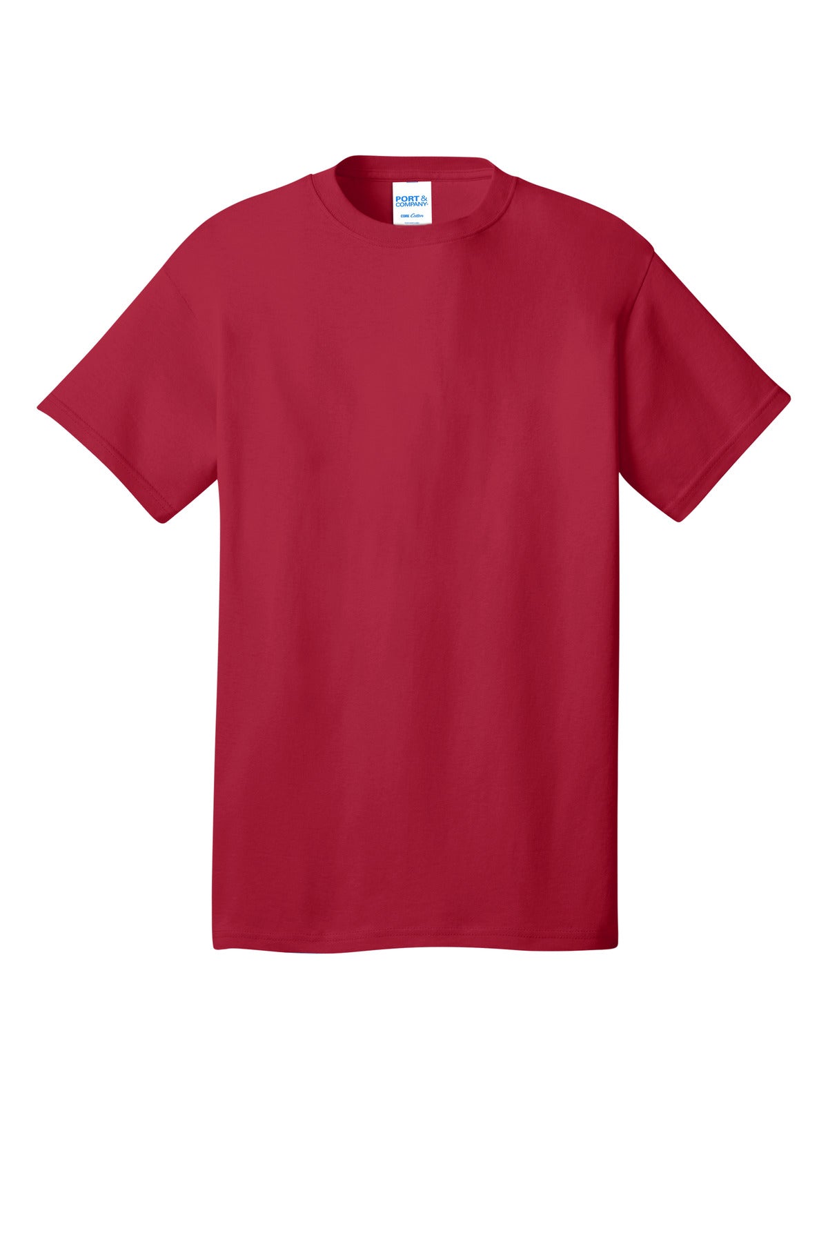 Front View of Red Port & Co Core Cotton DTG Tee PC54DTG plain