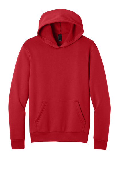 Front View of Red Port & Co Easy Fleece Pullover Hooded Sweatshirt PC68H plain