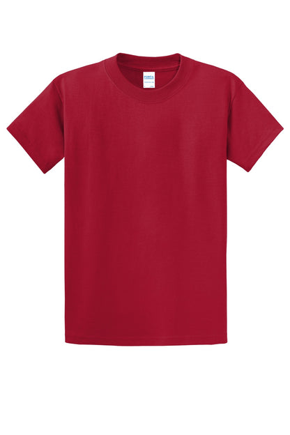 Front View of Red Port & Co Essential Tee. PC61 plain