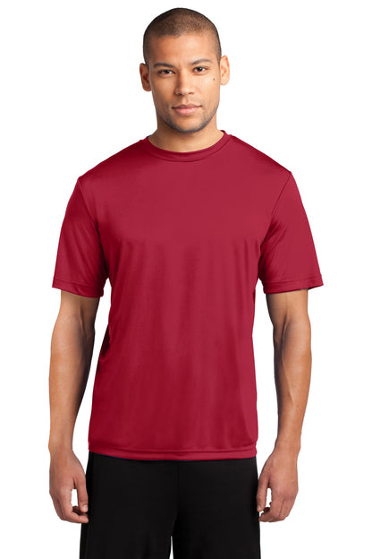 Front View of Red Port & Co Performance Tee. PC380 plain