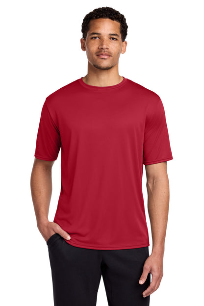 Front View of Red Port & Co Performance Tee. PC380 plain