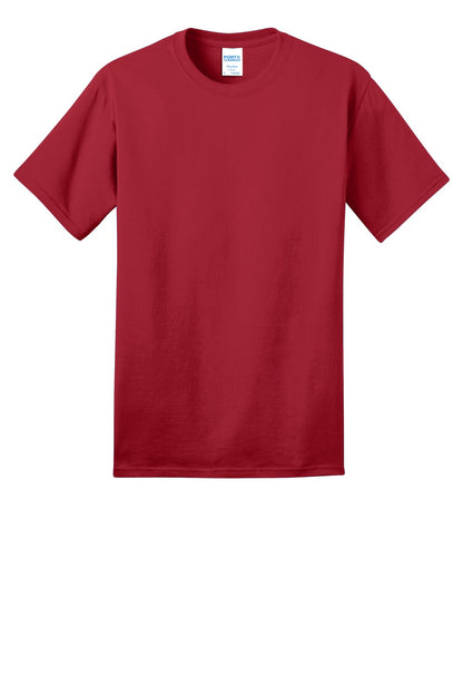 Front View of Red Port & Co Ring Spun Cotton Tee. PC150 plain