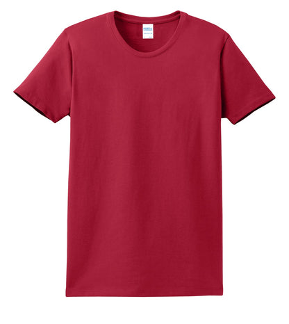 Front View of Red Port & Co Women's Essential Tee. LPC61 plain