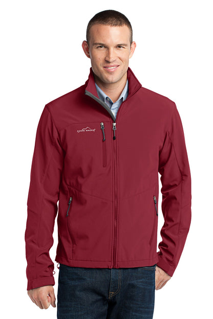 Front View of Red Rhubarb Eddie Bauer - Soft Shell Jacket. EB530 plain