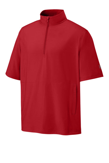 Front View of Red Richardson Barrage Wind Shirt RA7400SSQ plain