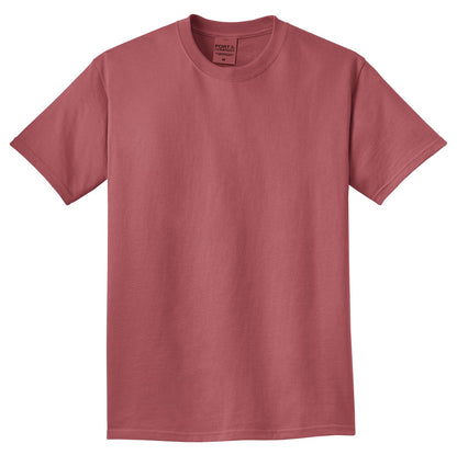 Front View of Red Rock Port & Co Beach Wash Garment-Dyed Tee. PC099 plain