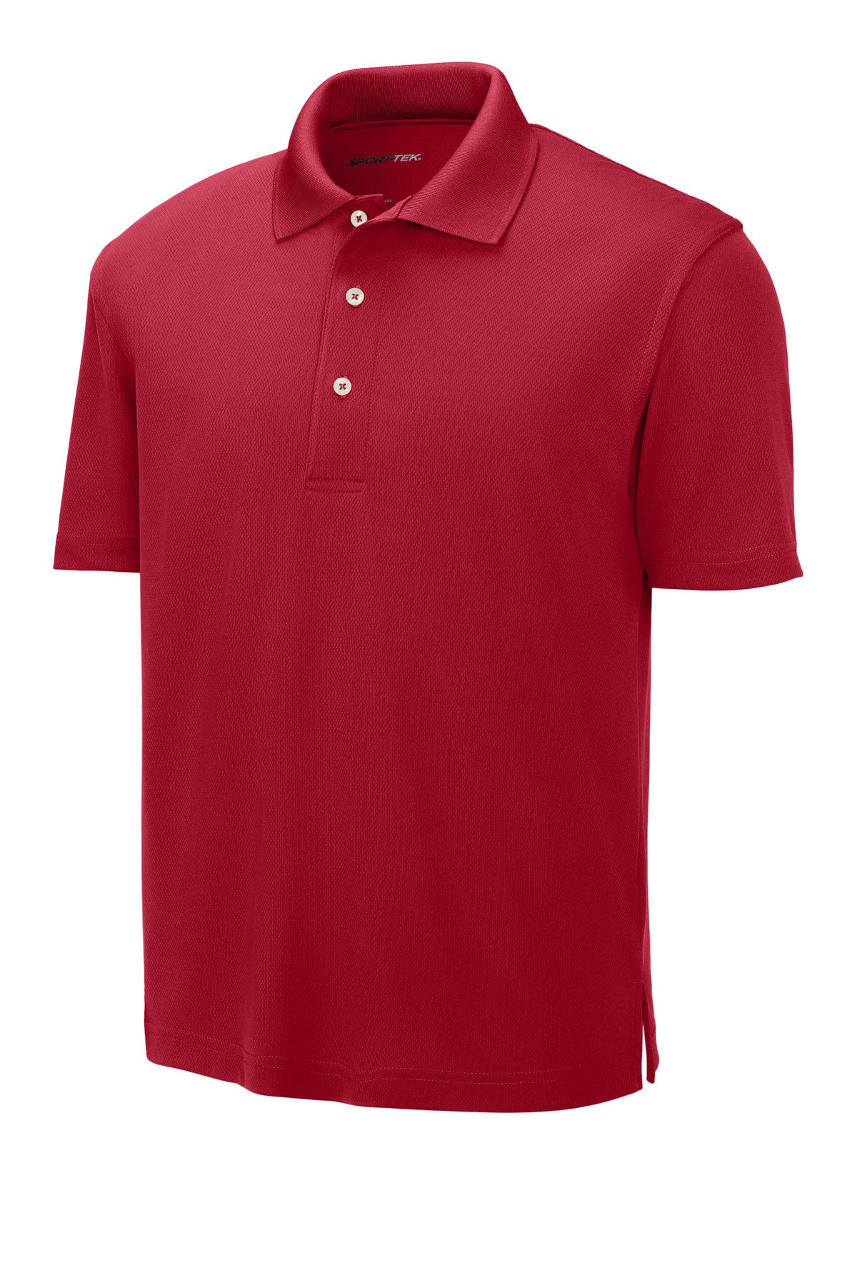Front View of Red Sport-Tek Dri-Mesh Polo. K469 plain