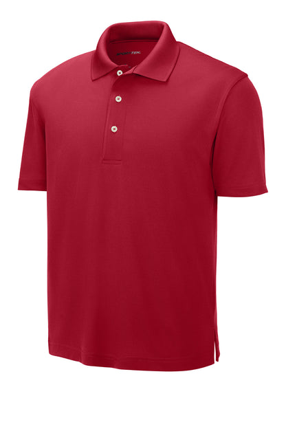 Front View of Red Sport-Tek Dri-Mesh Polo. K469 plain