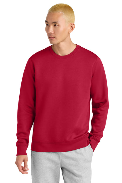 Front View of Red Stanley/Stella Unisex Roller Crewneck Sweatshirt SXU010 plain