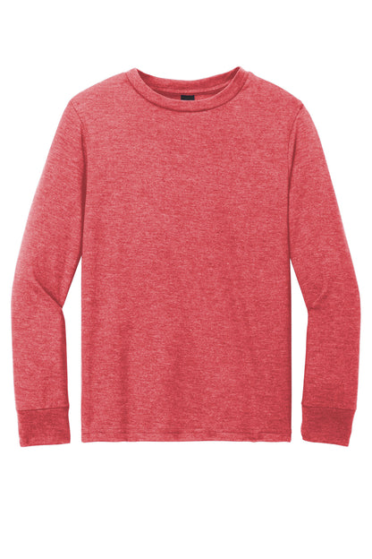 Front View of RedFrost District Youth Perfect Tri Long Sleeve Tee DT132Y plain