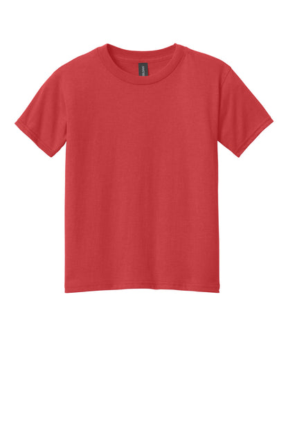 Front View of RedMist Gildan Youth Softstyle CVC Tee 64000BCVC plain