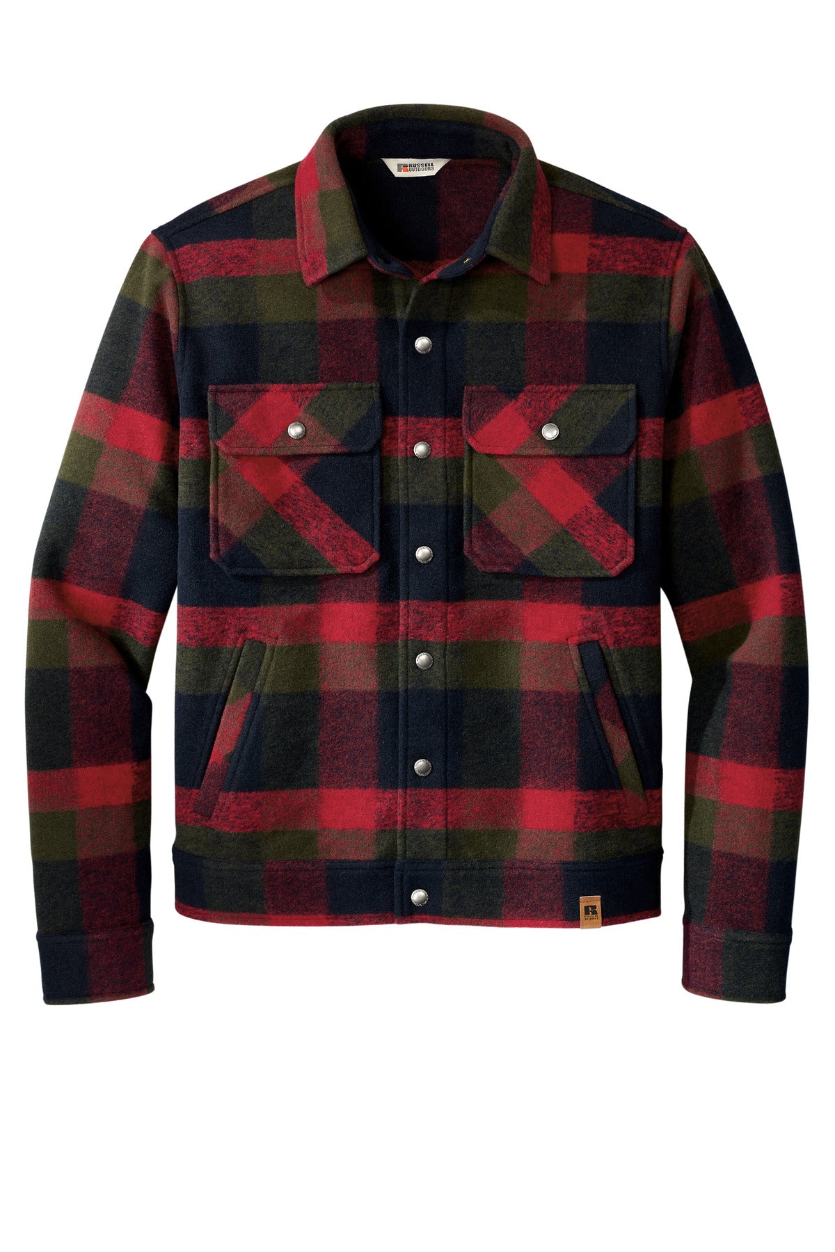 Front View of RedPlaid Russell Outdoors Basin Jacket RU550 plain