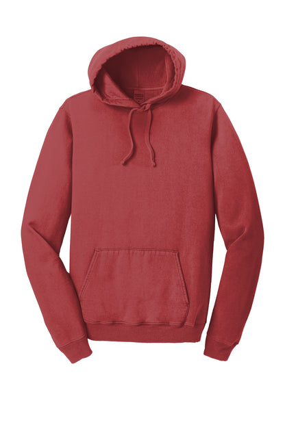 Front View of Redrock Port & Co Beach Wash Garment-Dyed Pullover Hooded Sweatshirt. PC098H plain