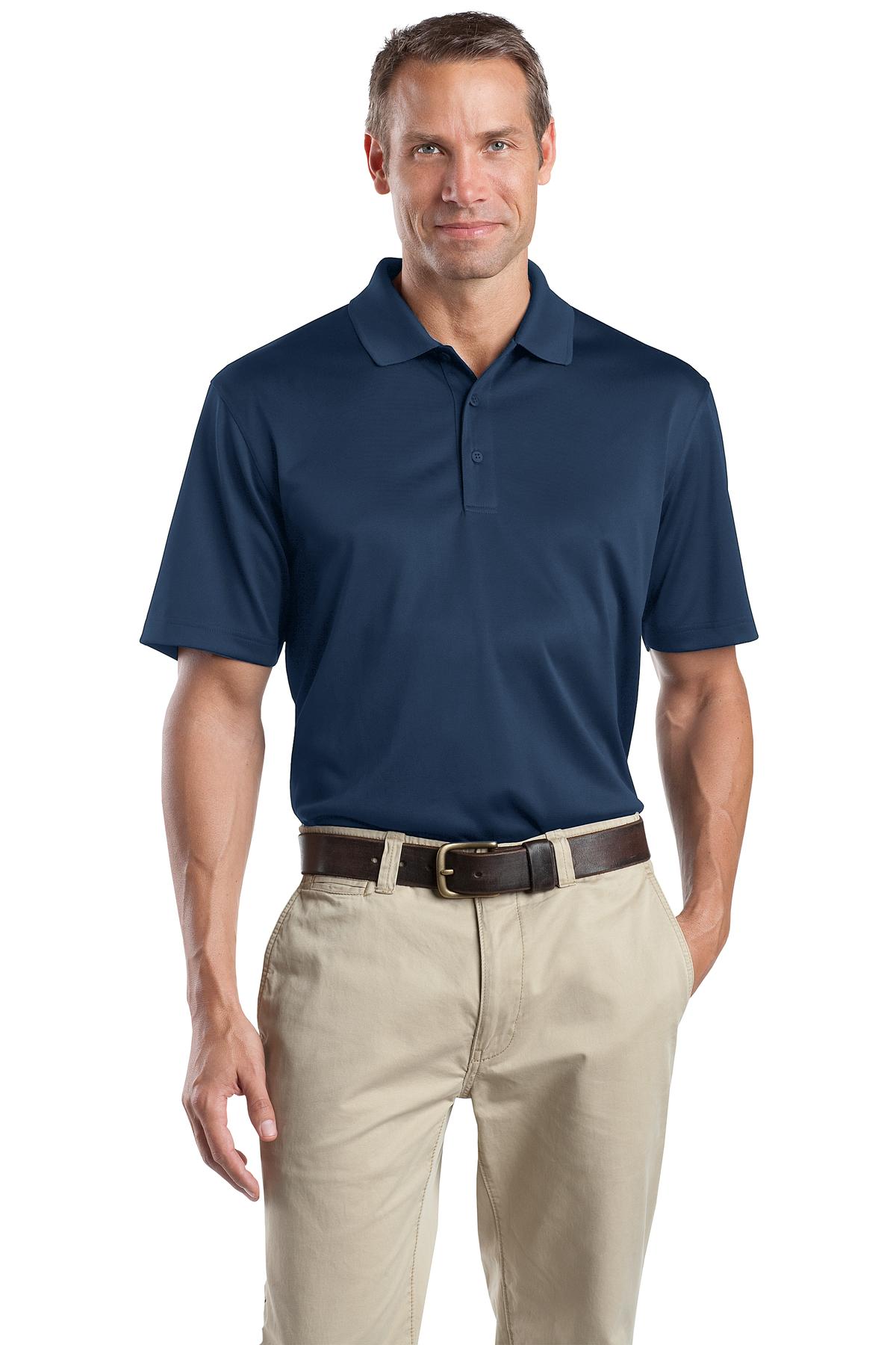 Front View of Regatta Blue CornerStone - Select Snag-Proof Polo. CS412 plain