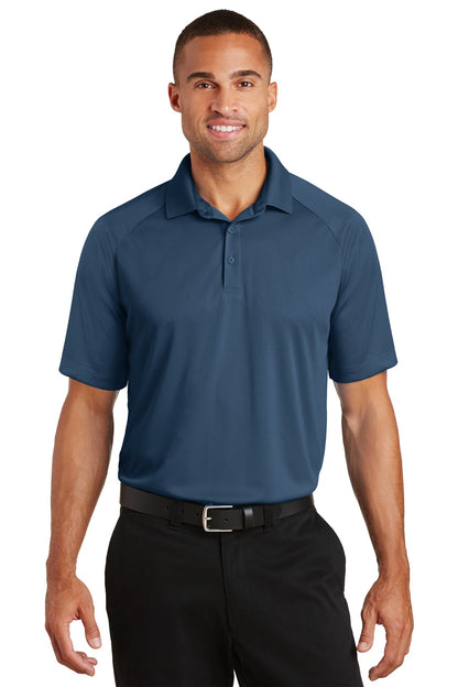 Front View of Regatta Blue Port Authority Crossover Raglan Polo. K575 plain
