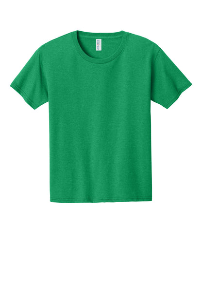 Front View of RetHtGreen Jerzees Classics Youth Cotton T-Shirt 363Y plain