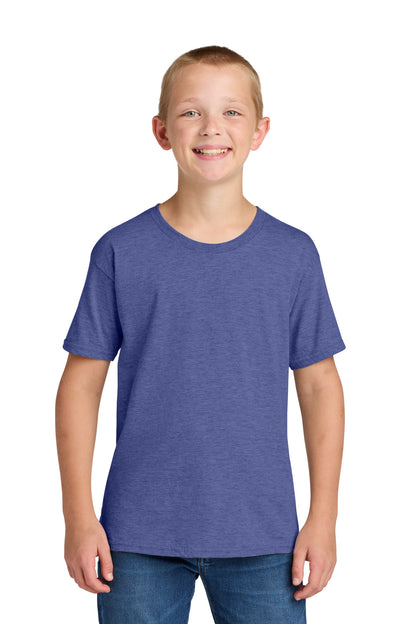 Front View of RetHtPrpl Jerzees Classics Youth Cotton T-Shirt 363Y plain