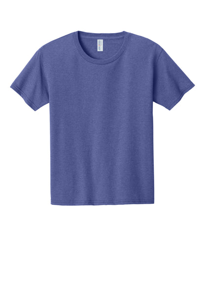 Front View of RetHtPrpl Jerzees Classics Youth Cotton T-Shirt 363Y plain