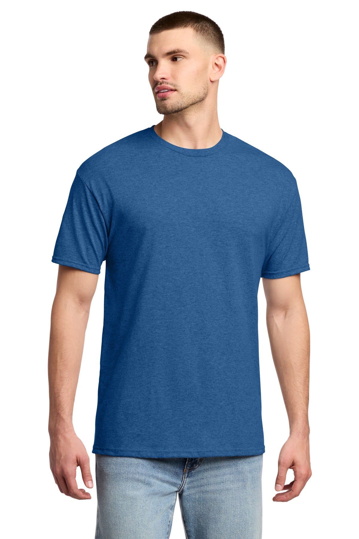 Front View of RetHtRoyal Jerzees - Dri-Power 50/50 Cotton/Poly T-Shirt. 29M plain
