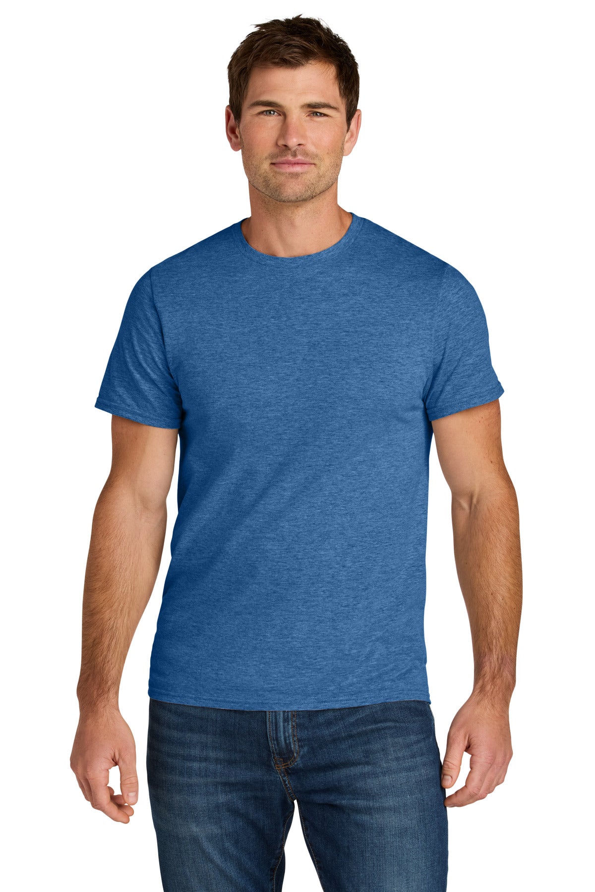 Front View of RetHtRoyal Jerzees Ultimate Unisex Ring Spun T-Shirt IC46M plain