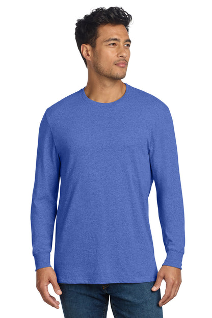 Front View of ReusdRylHt Allmade Unisex Long Sleeve Recycled Blend Tee AL6204 plain