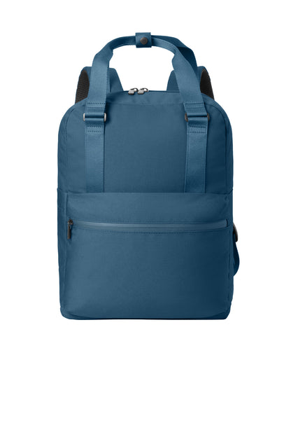 Front View of RgttaBlue Mercer+Mettle Claremont Handled Backpack MMB211 plain