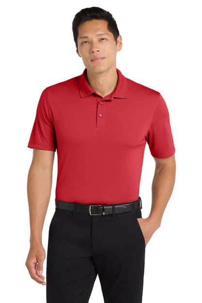 Front View of Rich Red Port Authority Dry Zone UV Micro-Mesh Polo. K110 plain