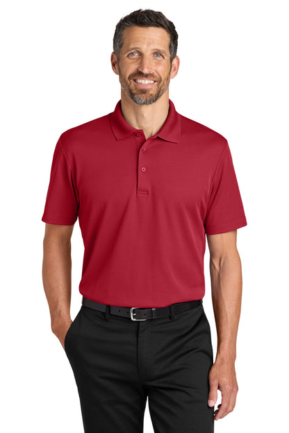 Front View of RichRed Port Authority Plaited Pique Polo K620 plain