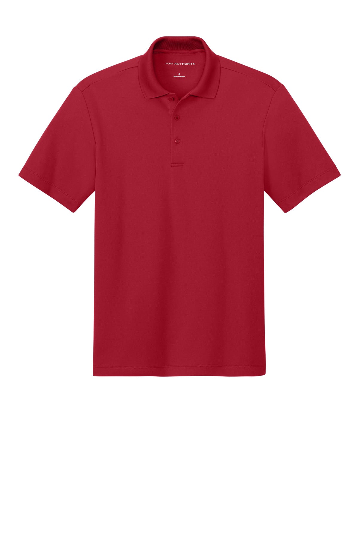 Front View of RichRed Port Authority Plaited Pique Polo K620 plain