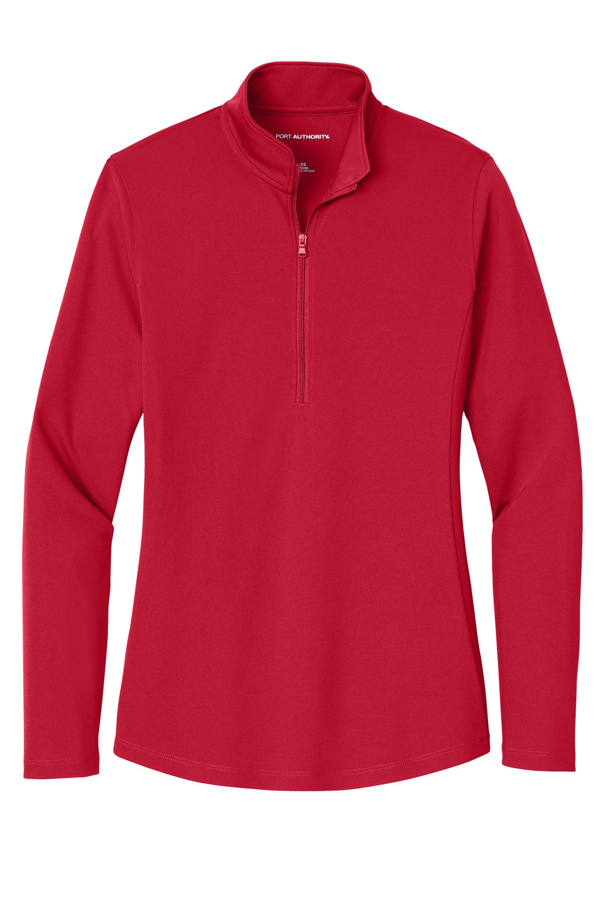 Front View of RichRed Port Authority Women's Dry Zone UV Micro-Mesh 1/4-Zip LK112 plain