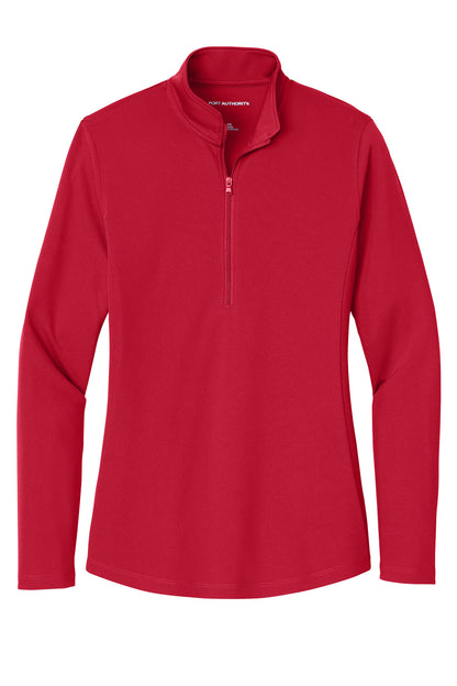 Front View of RichRed Port Authority Women's Dry Zone UV Micro-Mesh 1/4-Zip LK112 plain