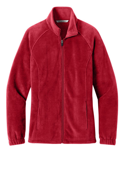 Front View of RichRed Port Authority Women's Plush Fleece Full-Zip Jacket L190 plain