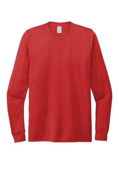 Front View of Rise Up Red Allmade Unisex Tri-Blend Long Sleeve Tee AL6004 plain