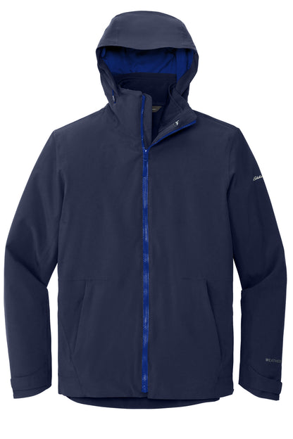 Front View of Riv B Ny/Co Bl Eddie Bauer WeatherEdge 3-in-1 Jacket EB656 plain