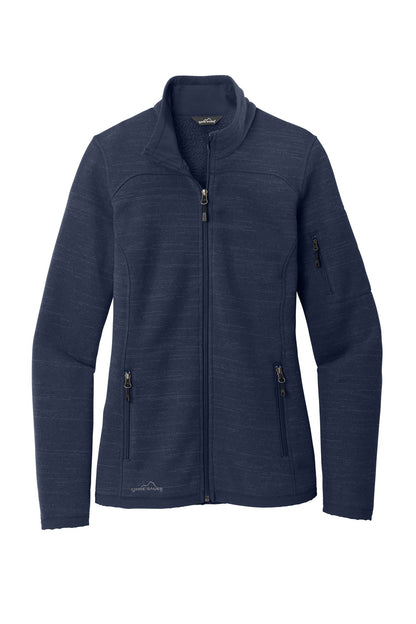 Front View of River Blue Hth Eddie Bauer Women's Sweater Fleece Full-Zip. EB251 plain
