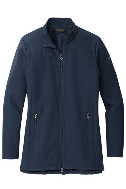 Front View of RiverBlNv Eddie Bauer Women's Stretch Soft Shell Jacket EB545 plain