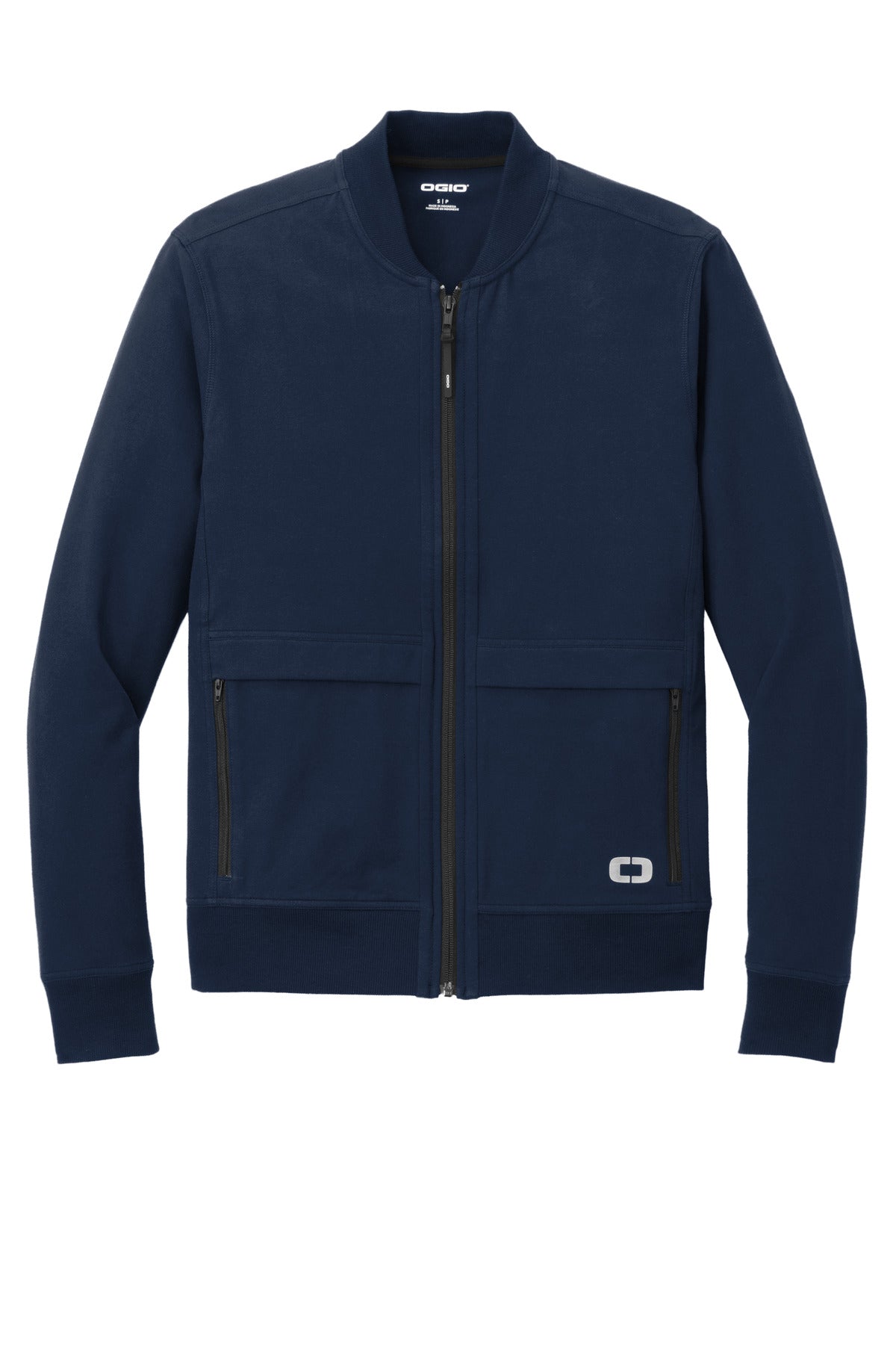 Front View of RiverBlNv OGIO Outstretch Full-Zip OG830 plain