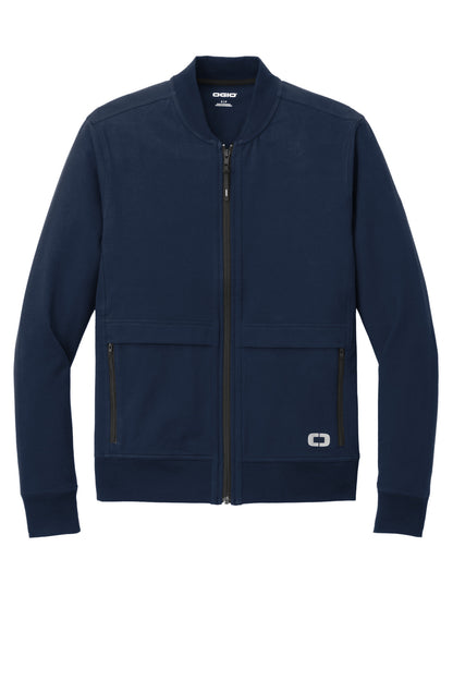Front View of RiverBlNv OGIO Outstretch Full-Zip OG830 plain