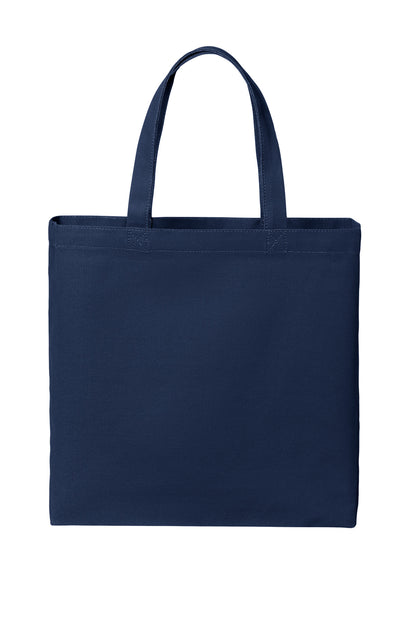 Front View of RiverBlNv Port Authority Cotton Canvas Tote BG424 plain