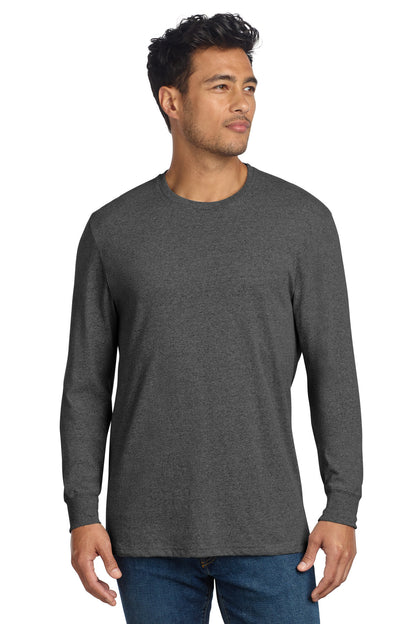 Front View of RldedChrHr Allmade Unisex Long Sleeve Recycled Blend Tee AL6204 plain